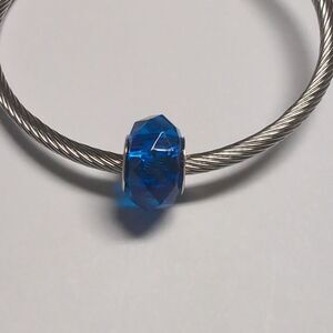 Blue Facteded Charm for Pandora‎ Style Bracelet